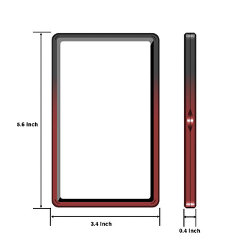 Magenetic Trading Card Slab Protector - enhanced Aluminum Graded Card Showcase Graded Slab Protector with UV-Resistant Tempered Glass Personalized Slab Bumper for Collectors Dark Red