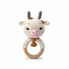 Sycamore East Crochet Baby Teether Combo (Bunny & Bear) - Soft Handmade Cotton Rattle Toy With Wooden Ring For Infants - Cow 1 P