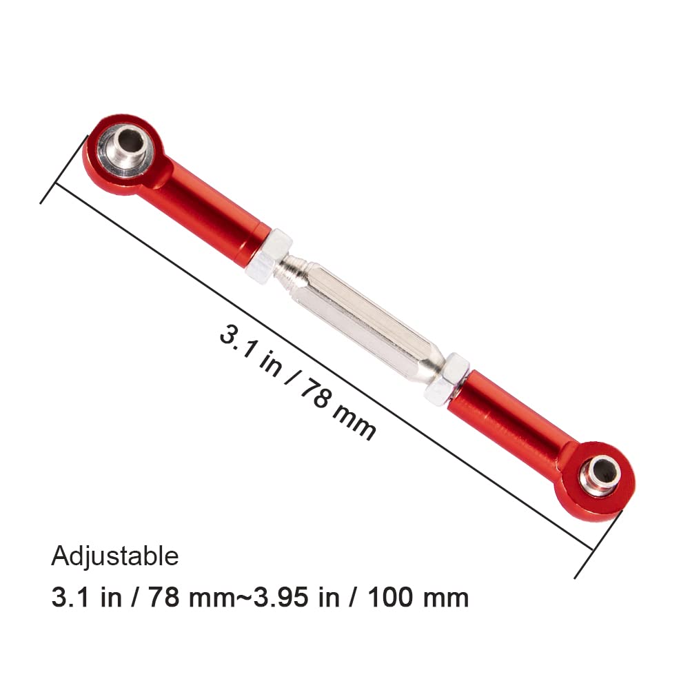 WEISHUJI Aluminum Turnbuckles and Camber Links with Rod Ends,Adjustable Aluminum Steering Linkage Servo Link Pull Rod Turnbuckle