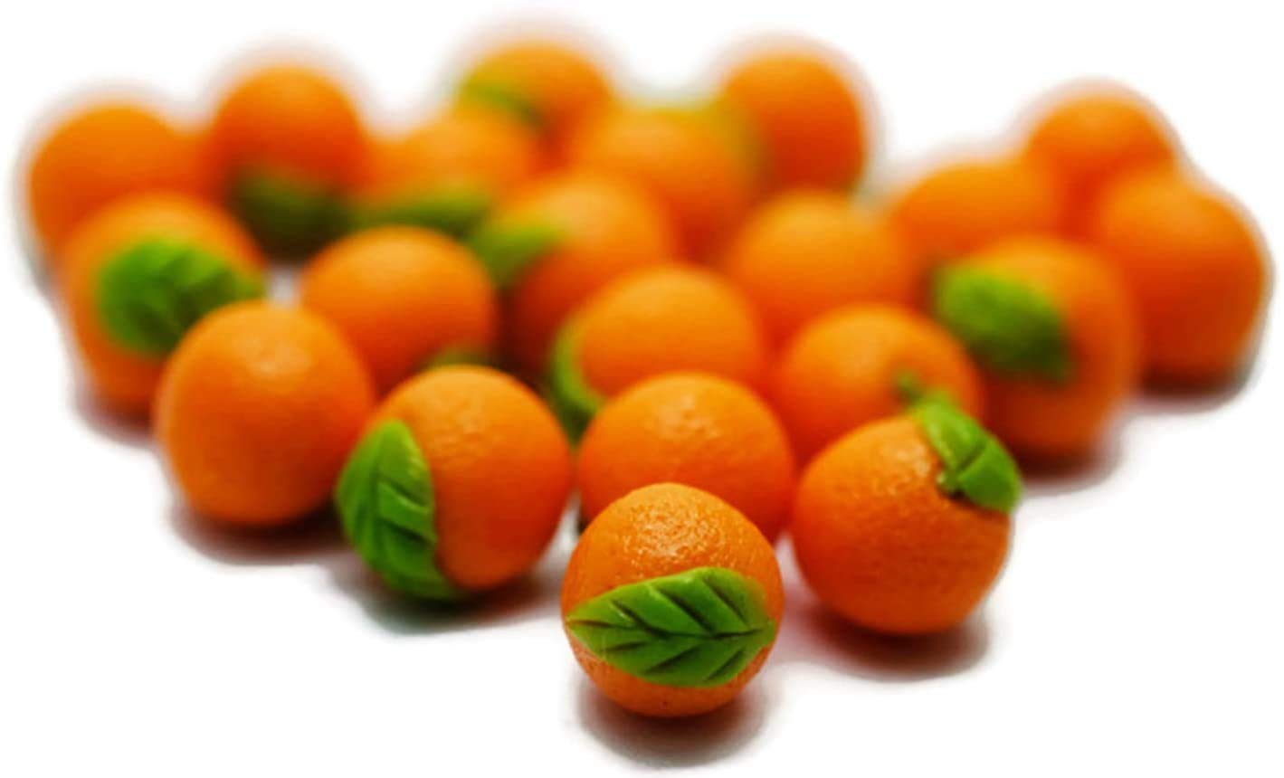 1shopforyou 20 Psc Orange Dollhouse Miniatures Food Kitchen