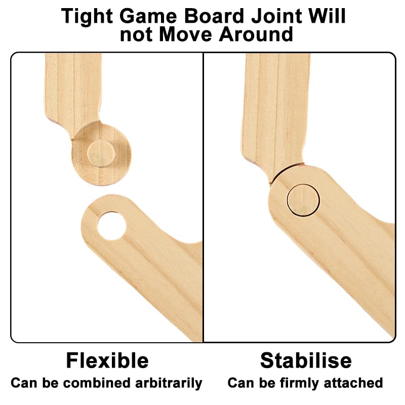 Grhonior Upgraded Version Interlocking Pegs and Jokers Board Game Wood,Multiplayer Portable Marbles and Jokers Game with Cards f