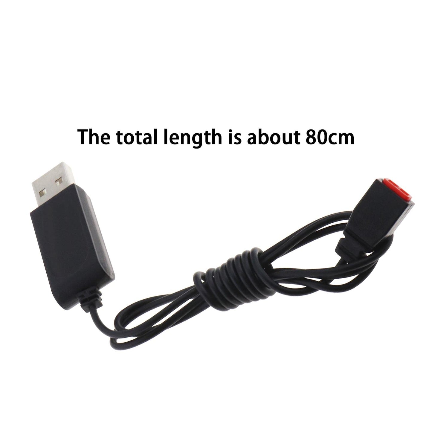 ECSiNG 2Pcs USB Charger Cables Replacement Compatible with SYMA X5HW X5HC X5UW X5UC X21 X21W RC Quadcopter USB Charging Wire Bla