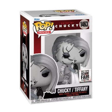 Funko POP! Movies Chucky & Tiffany Vinyl Figure #1463 - Red/Black & Blue Exclusive Collectible