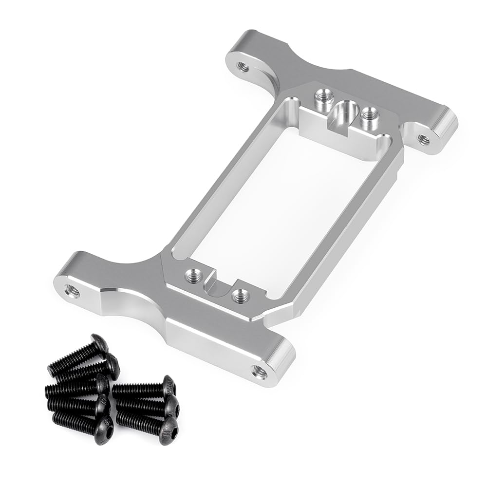 Mohero Aluminum Cnc Front Steering Servo Mount Upgrade Parts For 1/10 Scale Trx-4 Crawler Car (Silver)