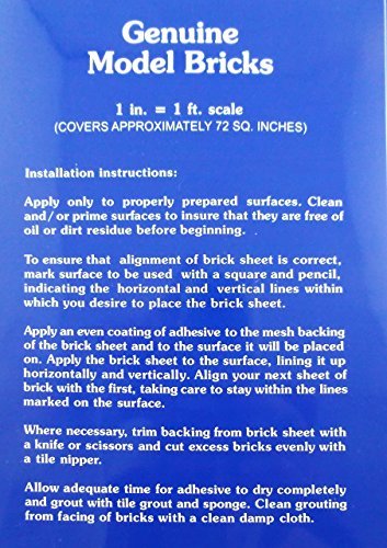 Town Square Miniatures Dolls House Miniature 1:12 Mesh Sheet of Genuine Kiln-Fired Real Model Bricks