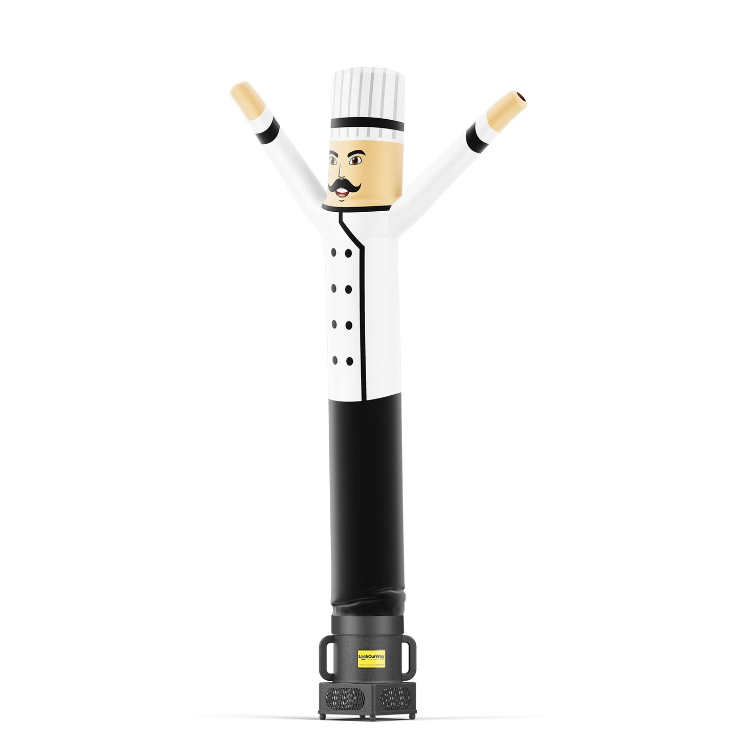 LookOurWay Air Dancers Inflatable Tube Man Set - 7ft Tall Wacky Waving Inflatable Dancing Tube Guy with Weather Resistant Blower - Restaurant and Food Themed - Chef