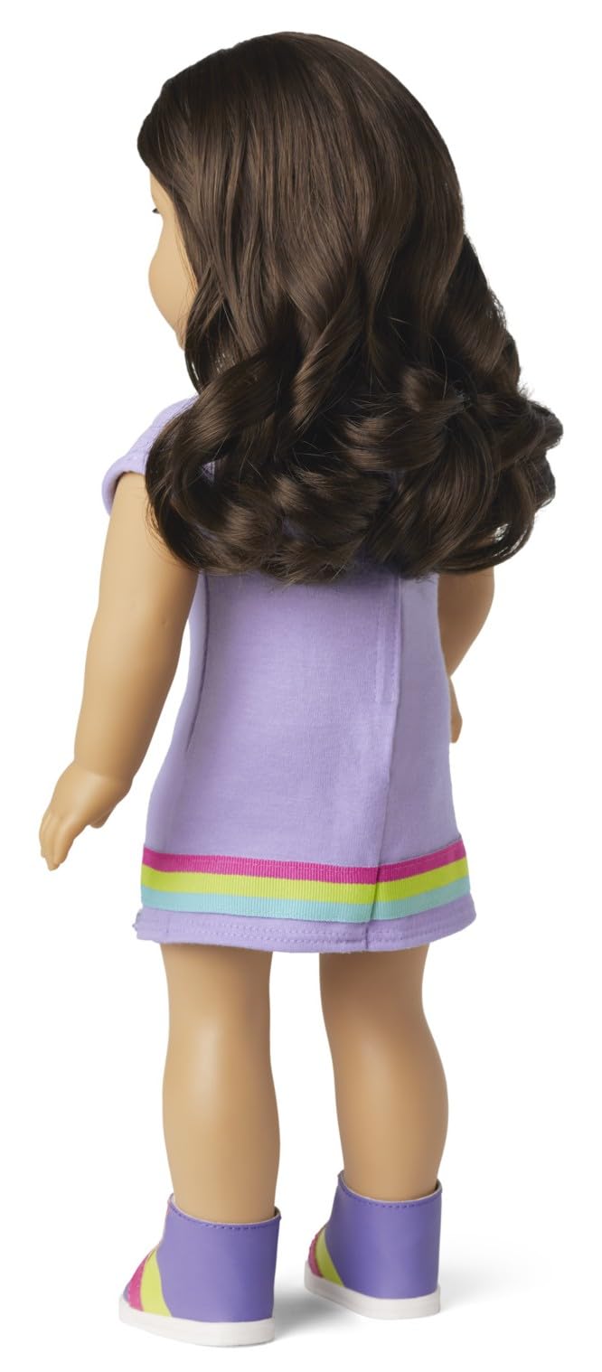 American Girl Truly Me 18-Inch Doll Show Your Sporty Side Outfit With Printed T-Shirt Dress And Sneakers, For Ages 6+
