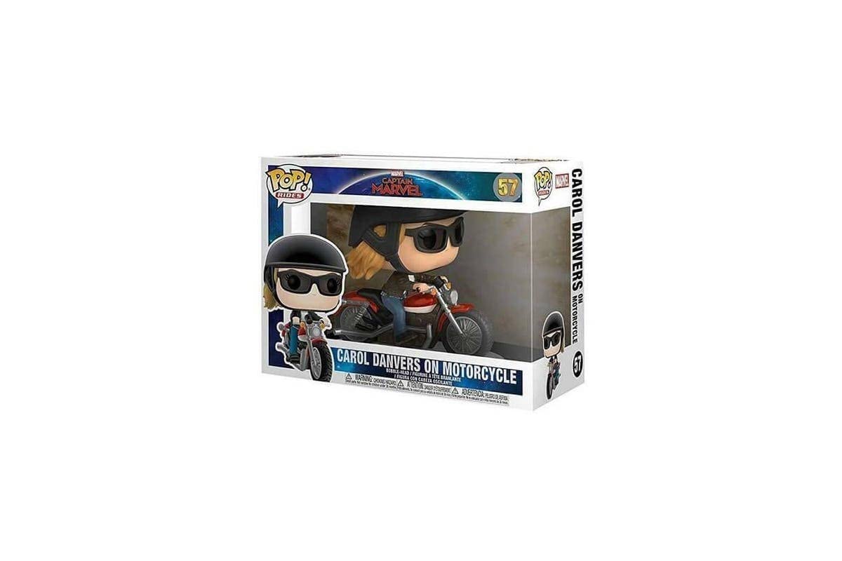 Funko Pop! Ride Marvel: Captain Marvel - Carol Danvers On Motorcycle Toy, Standard, Multicolor