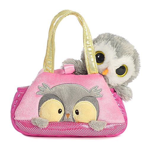 Aurora® Fashionable Fancy Pals™ Peek-A-Boo Owl Stuffed Animal - On-The-Go Companions - Stylish Accessories - Multicolor 7 Inches