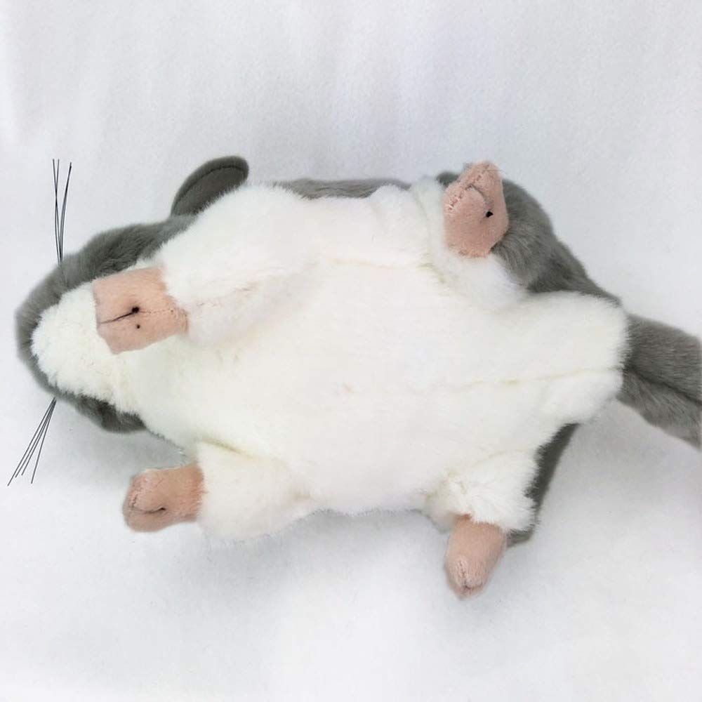 TAMMYFLYFLY Plush Chinchilla Soft Toy, 12 inches, Grey, Stuffed Animal