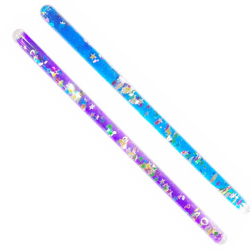 Glitter Wand, Magic Wonder Tube - For Kids, Sensory Room, Kaleidoscope Wand Replacement Two 11'' Wonder Wand Sticks (Blue, Purpl