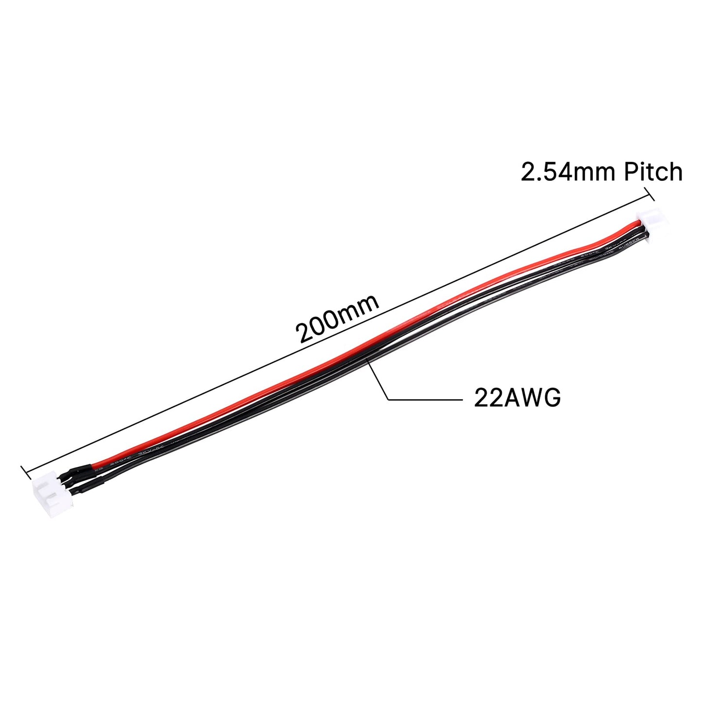 Injora Jst-Xh 10 Pcs 2S Balance Lead Extension, 200 Mm 22 Awg Silicone Wire, Rc Model Car Drone Boat Helicopter