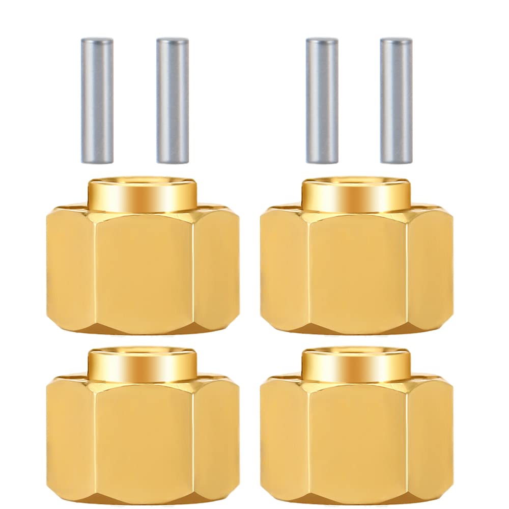 RCLIONS Brass RC Wheel Hex Hub 5mm Drive Adapter for TRX4M 1/18th RC Crawler Car Upgrades