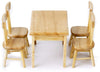 Miniature Dining Table & Chair Set For Dollhouse 1 12 Scale Wooden Furniture Model 5Pcs House Mini Decoration Accessories Diy Ho
