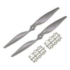 Uxcell Rc Propellers Cw 11X5.5 Inch 2-Vane For Airplane Nylon Gray 2Pcs With Adapter Rings