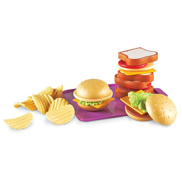 Learning Resources New Sprouts Super Sandwich Set - 29 Pieces, Ages 18+ months Pretend Play Toys, Play Food Set, Toddler Outdoor