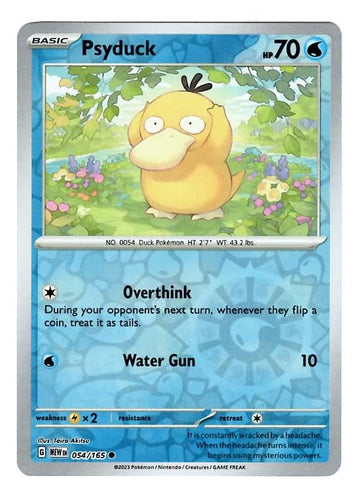 Pokemon - Psyduck 054/165 - Pokemon 151 - Reverse Foil - Single Card