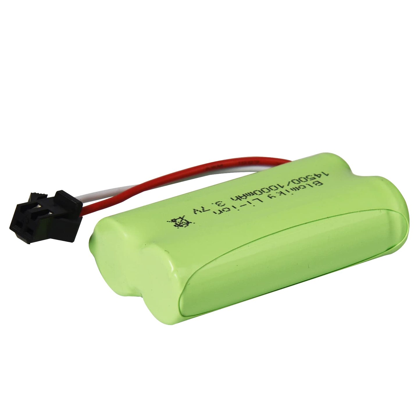 Blomiky 3.7V 1000mAh 2 Pack Lithium-ion Rechargeable Battery with SM2P Plug and Charger Cable for Remote Control Trucks / 813A B