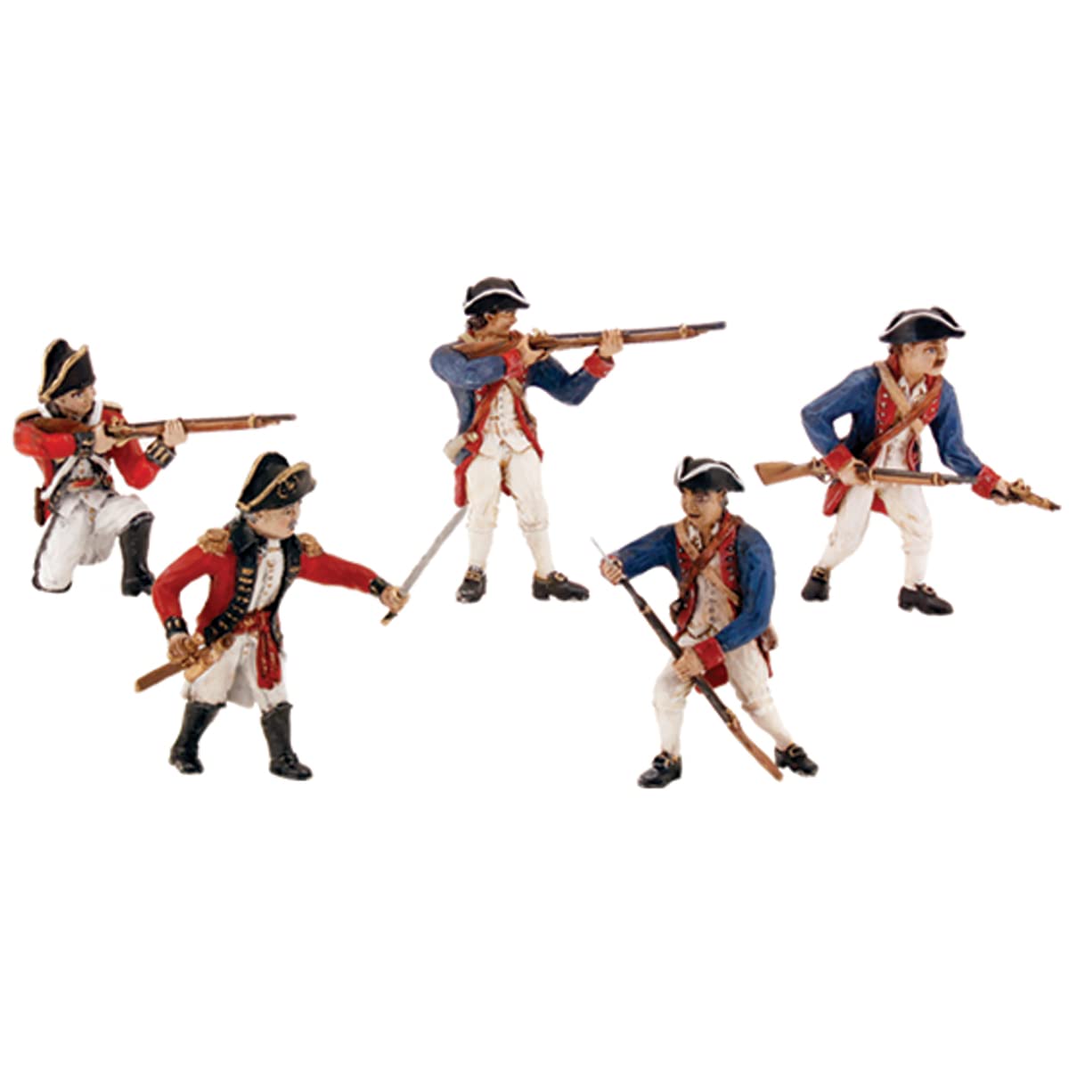 Woodland Scenics SP4454 1.5-Inch Scene Setters Figurine Revolutionary War Soldiers 5/Pack