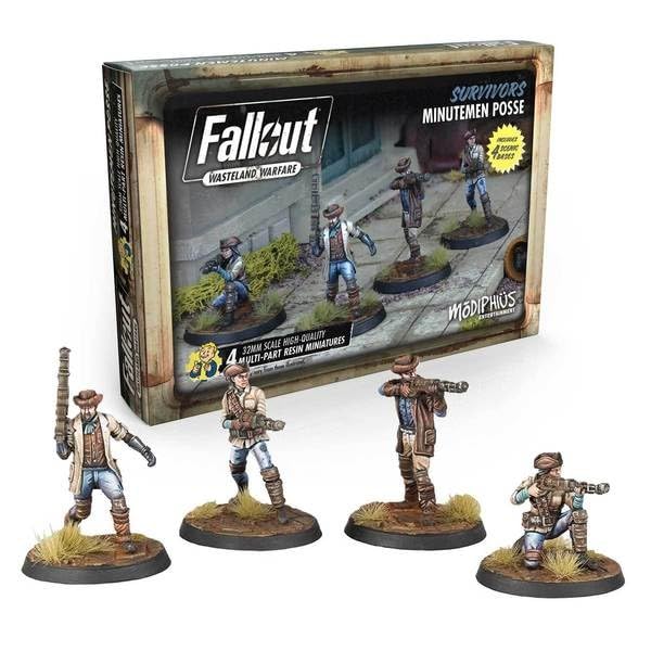 Modiphius Entertainment Fallout Wasteland Warfare Survivors Minutemen Posse Miniatures