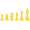 We Games Color Bright Plastic Staunton Tournament Chess Pieces With 3.75 In. King - Half Chess Set Of Chess Pieces Only, Yellow