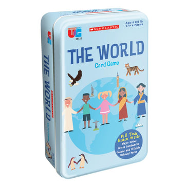University Games The World Travel Card Game, Blue, One Size, Ages 6+, Model 06132, Perfect for Summer Learning for Kids