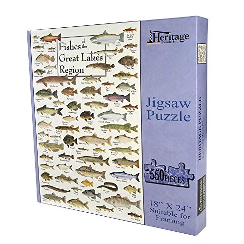 Heritage Puzzle Fishes Of The Great Lakes Region Jigsaw Puzzle - 550 Pieces