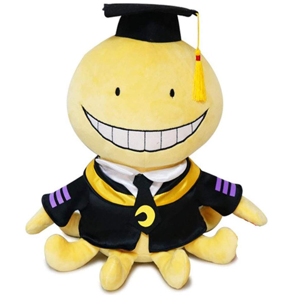 Han Shan Assassination Classroom Koro Sensei Plush Toy Octopus Head Soft Doll 11.8 In