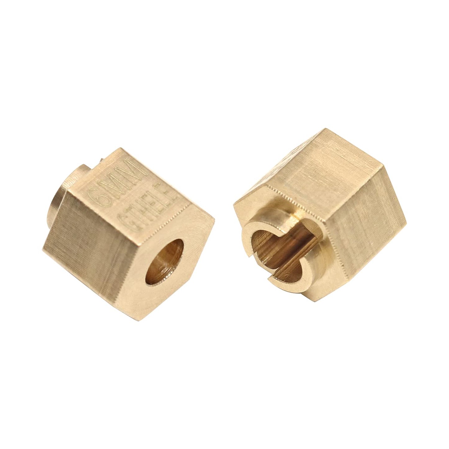 GTHELE Brass Wheel Hex Hub 6mm(+1.5mm) Extenders Adaptor Set for 1/18 TRX4M Upgrade Parts RC Crawler Car