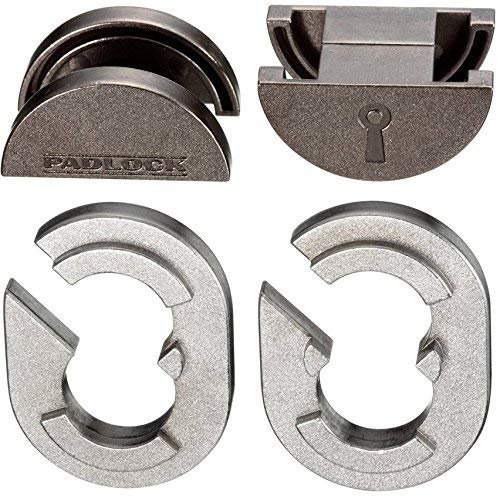 Bepuzzled | Padlock Hanayama Metal Brainteaser Puzzle Mensa Rated Level 5, For Ages 12 And Up