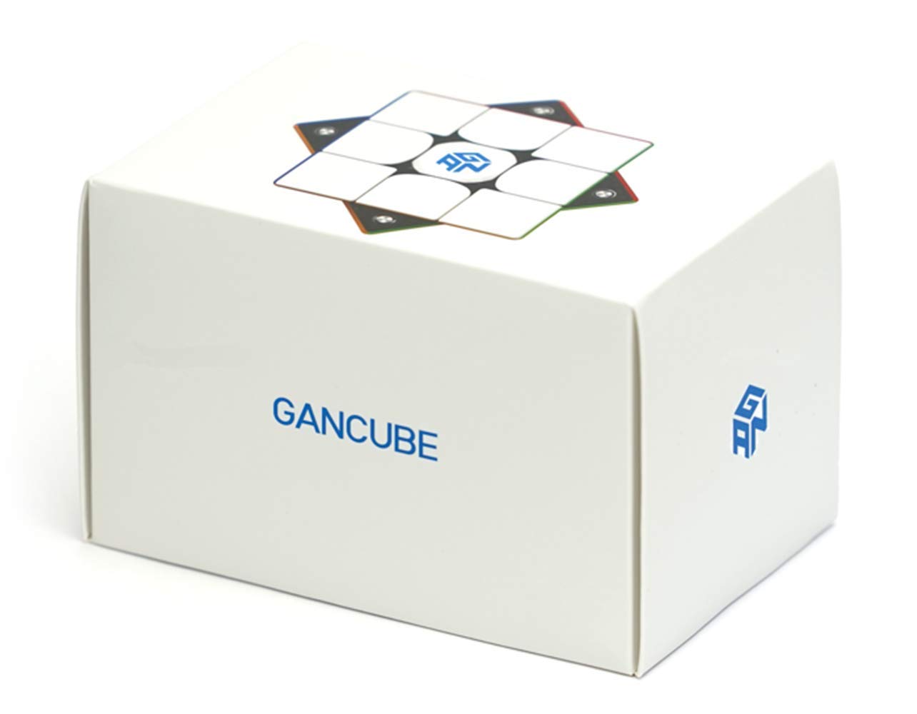 CuberSpeed Gan 356 M Lite Magnetic Speed Cube 3x3 - Stickerless, White/Blue/Red, Model EQY517, Durable Plastic Magic Puzzle
