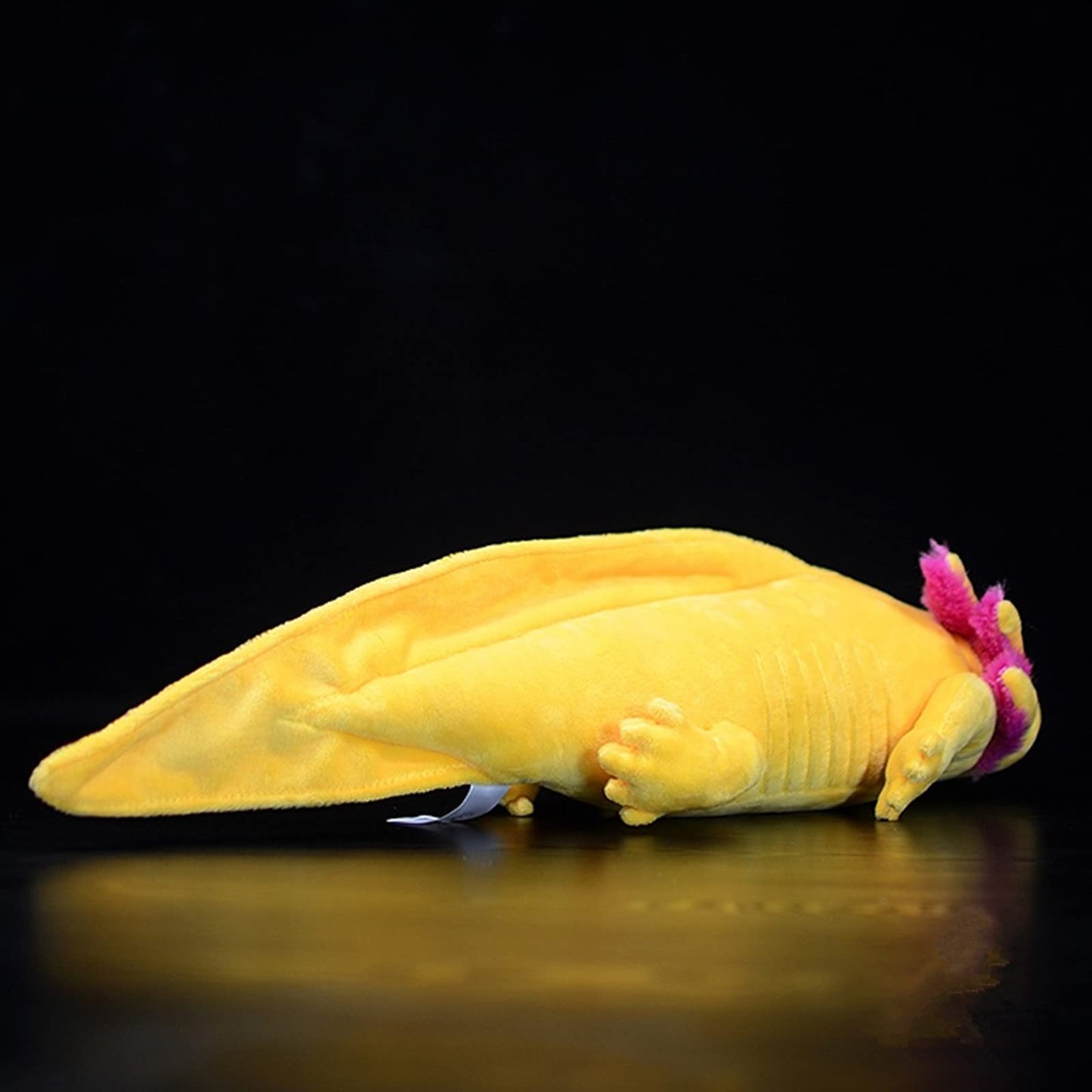 Zhongxin Made Simulation Axolotl Plush Toy-20 Soft Realistic Yellow Axolotl Fish Lizard Creepy Stuffed Animals Cute Yellow Repti
