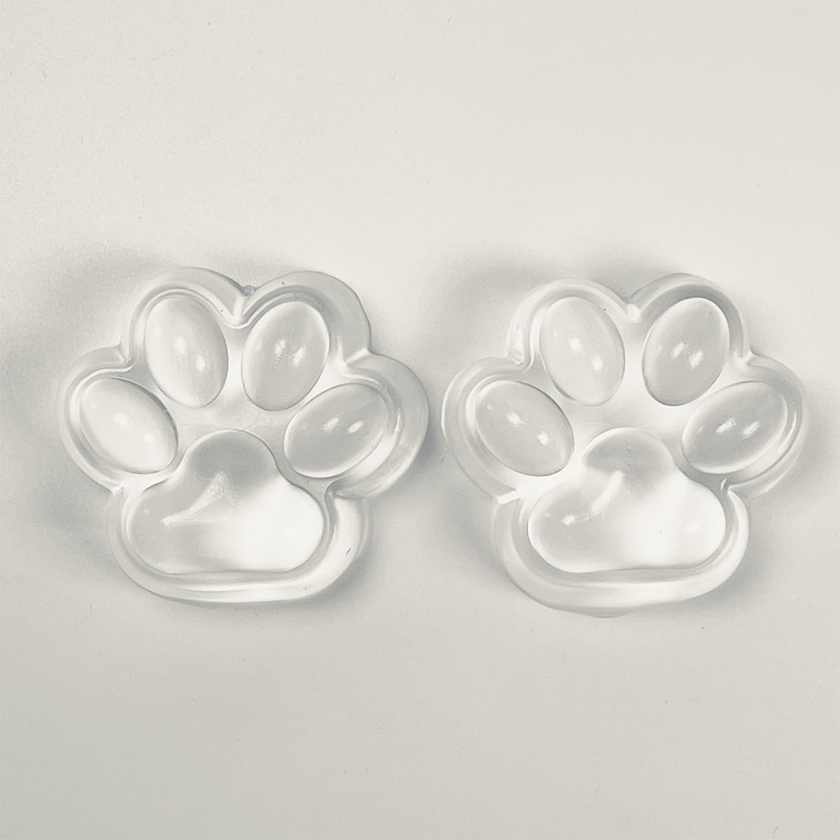 4 Pcs Taba Squishy Paw,Cute Cat Stress Relief Fidget Toys for Adults, Party Favor Gift (2Pcs Clear Cat Paw)