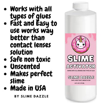 Slime Activator To Make Slime, Fast And Easy To Use, Works With All Types Of Slime Glue- 16 Fl Oz - Safe Non Toxic Made In Usa,