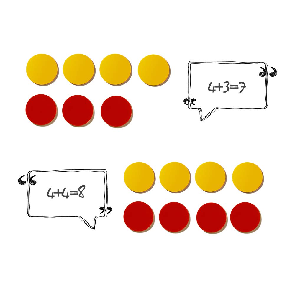 Tommyhome Plastic Two-Color Counter,Red/Yellow,Educational Equipment, Math Classroom Supplies, Let Children Learn Mathematics Be