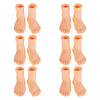 Operitacx Finger Feet Puppet Tiny Feet 6 Pairs Finger Shoes Feet Shoes Funny Realistic Left And Right Small Feet For Fun Little