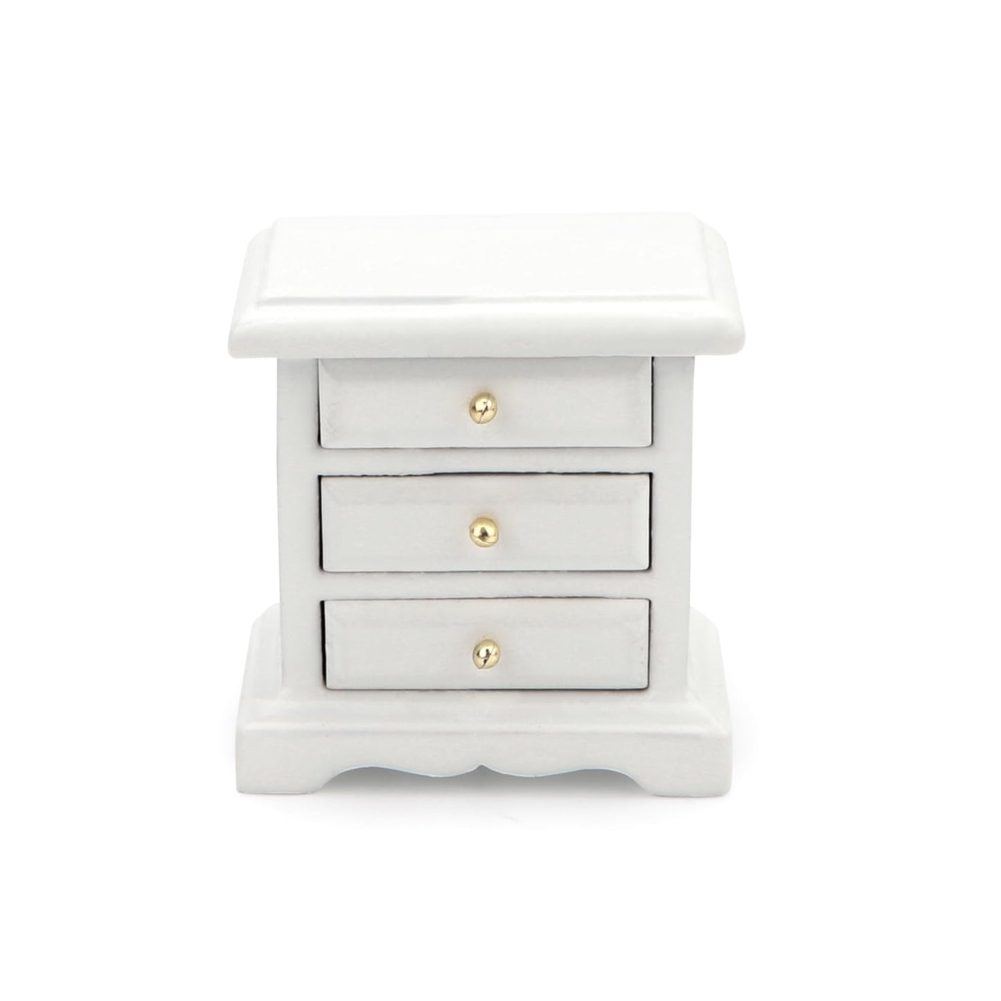 Miniature Bedside 1:12 Furniture Dollhouse Nightstand Bedroom Drawer Cabinet Model Accessories Mini House Scene Building Tableto