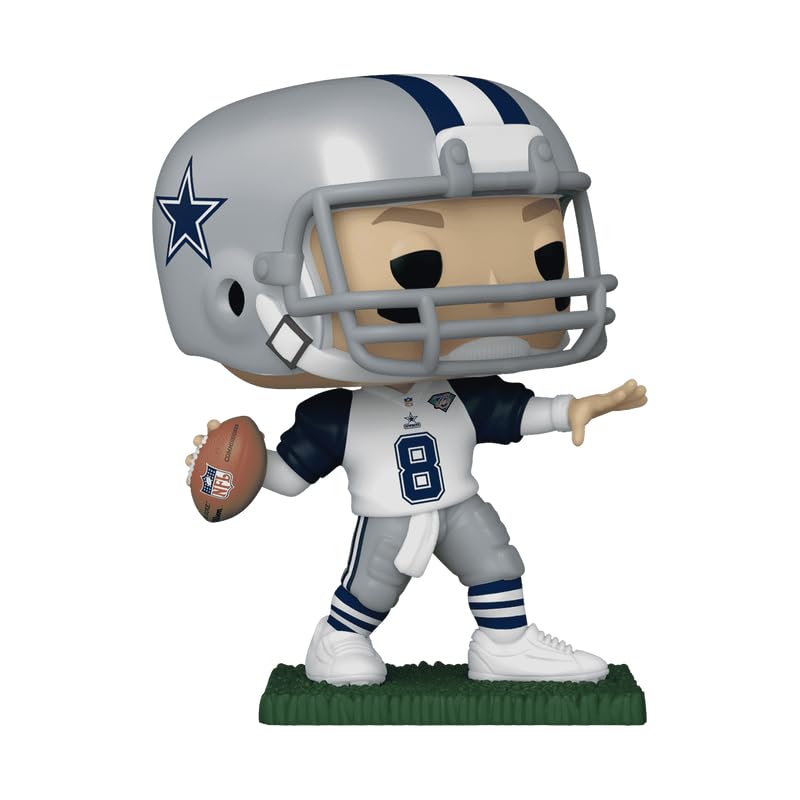 Funko NFL Pop! Legends Troy Aikman Figure - Vinyl, OS Size, Dallas Cowboys, White/Navy, Model 7e435c31-4in-NFLPFB