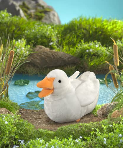 Folkmanis Duck Hand Puppet, White, Yellow