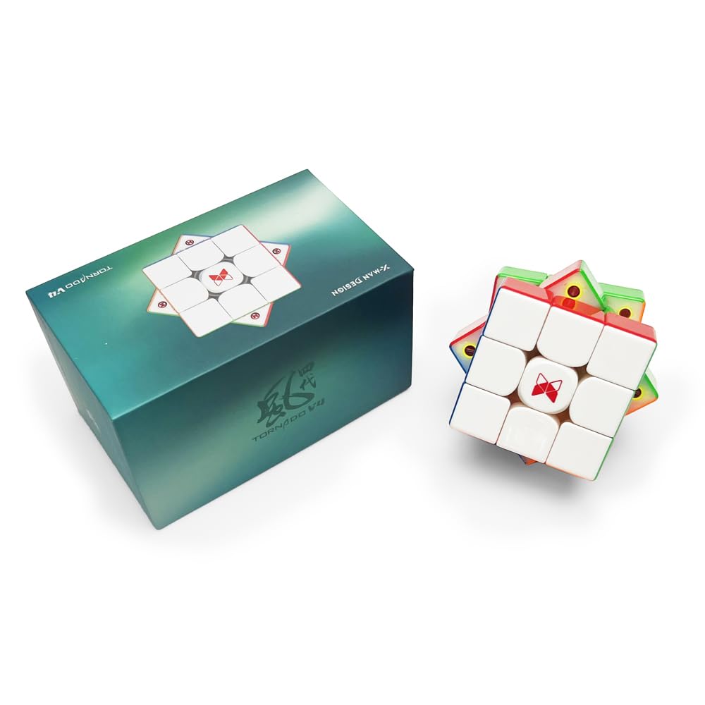 Hellocube Qy X Man Tornado V4 M 2024 Magnetic Speed Cube 3X3 Stickerless(Flagship Version)