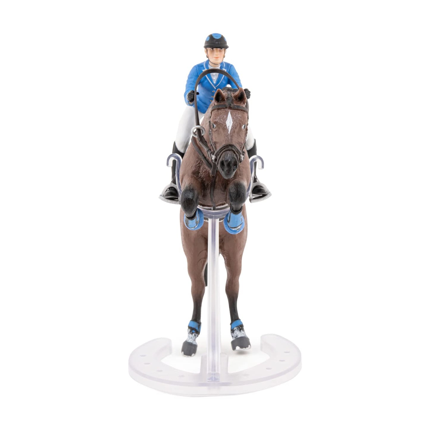 Papo - Hand-Painted - Figurine - Horses,Foals And Ponies - Jumping Horse With Riding Girl-51560 - Collectible - For Children - Suitable For Boys And Girls - From 3 Years Old