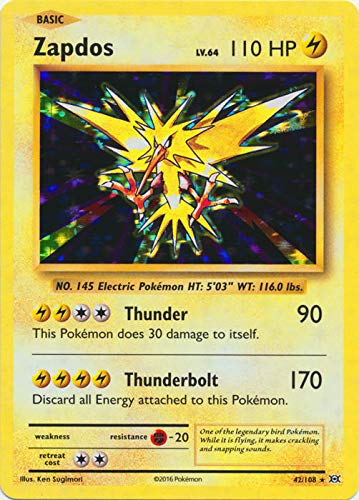 Pokemon - Zapdos (42/108) - Xy Evolutions - Holo