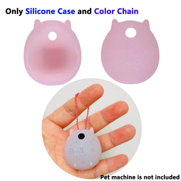 Silicone Cover Case For Jujutsu Kaisen Tamagotchi Nano, Protective Sleeve Skin Case For Tamagotchi Hello Kitty And For Pac-Man Device Interactive Game Machine(Only Cover) (Transparent Pink)