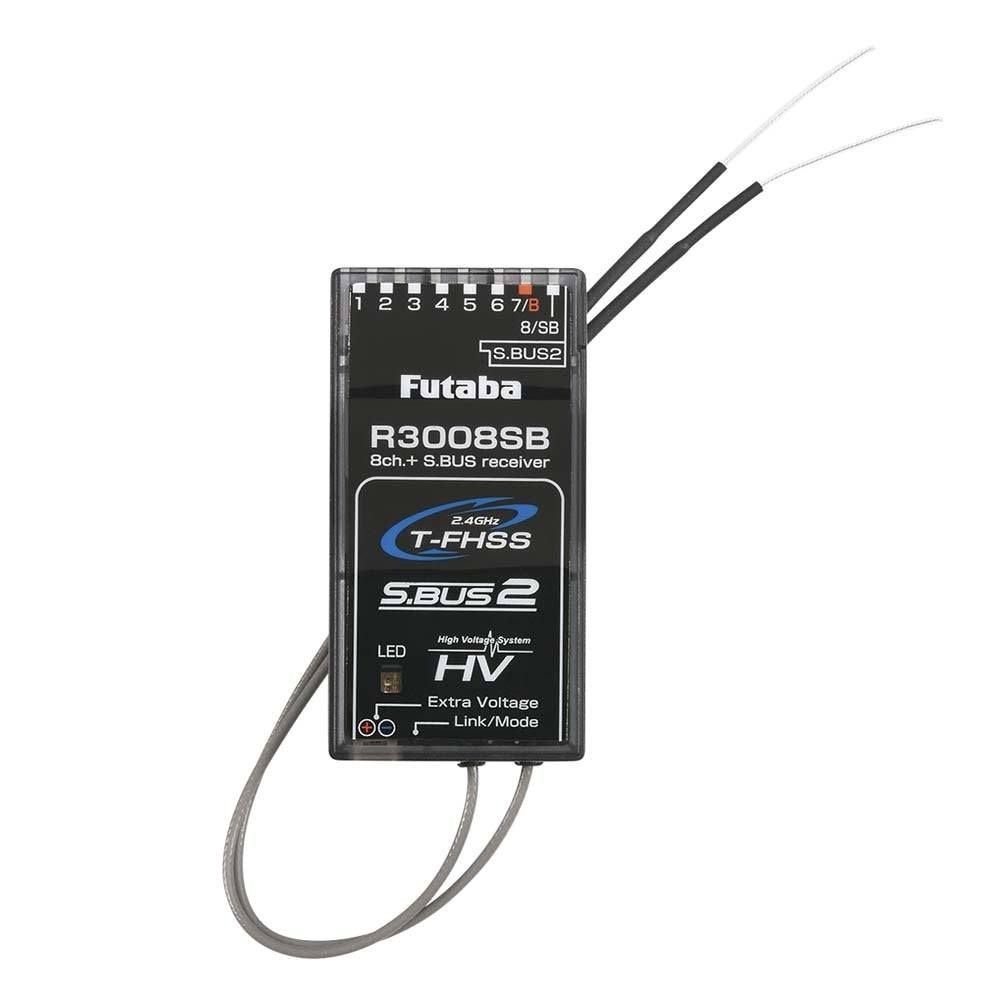 Futaba R3008SB 2.4GHz T-FHSS 8/32-Channel S.Bus2 High-Voltage Telemetry Receiver