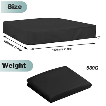 Hoypeyfiy Sandbox Sandpit Cover, Large Kids Sandbox Cover For Sand And Toys Protection, Square Sandbox Protective Cover With Dra