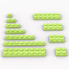300 Piece Grass Green Building Plate Bulk Assortment Pack, Grass Green Small Base Plate Accessories for Building with 12 Size, C