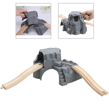 Fancyes Simulation Train Cave Tunnel Train Railway Track Accessories Building Rail Vehicle Child Party Favors Train Playset - Tu