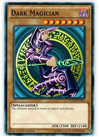Konami YU-GI-OH! Dark Magician Card - 1st Edition Common - 2.125 x 3.375 inches - Multicolor - Yugi's Legendary Decks
