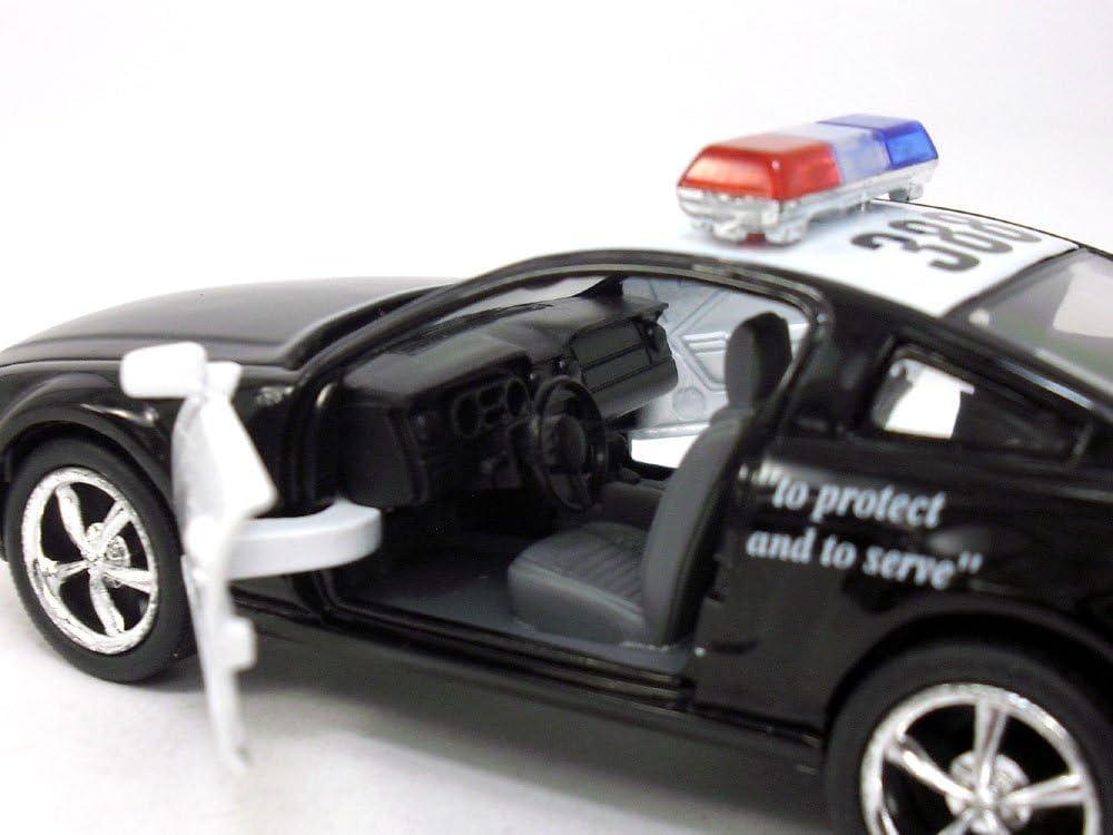 KiNSMART 2006 Ford Mustang GT Police Edition 5inch 1:38 Scale Die Cast Metal Toy Police Car with Pullback Action