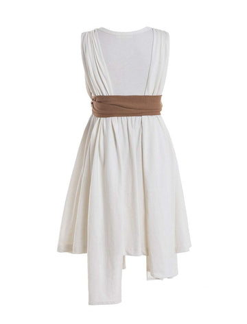 Ruikajia Rey Costume Chewbacca Rhinestone Princess Leia Costume Darth BB8 R2D2 (beige, 3 Years)